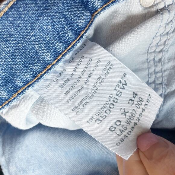 WRANGLER RUGGED WEAR RELAXED STRETCH FLEX DENIM JEAN - STONEWASHED Size 60 x 34 - Picture 7 of 7